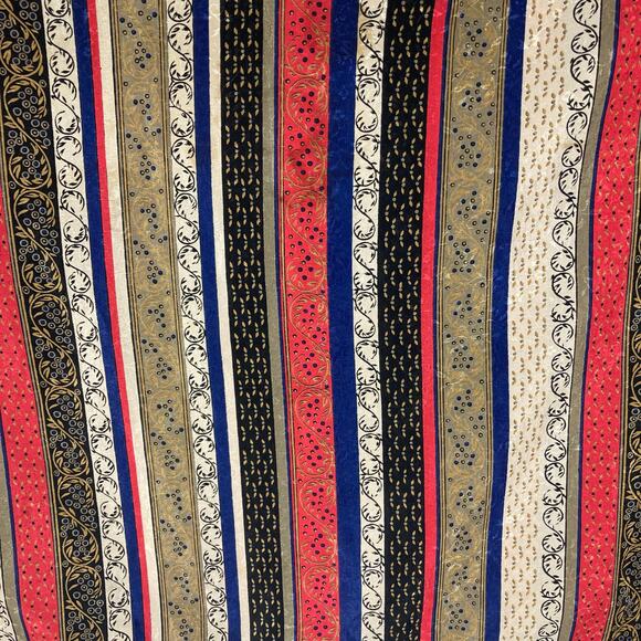 NWOT EVAN PICONE Top 14 Vintage Stripe Jacquard Asymmetric-Button-Collar Ruched - Picture 9 of 14